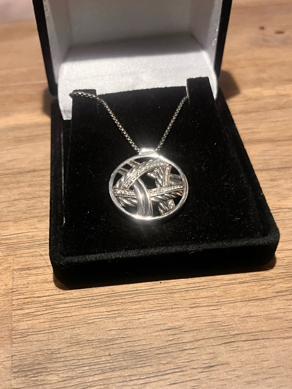 David Yurman diamond and papyrus pendant necklace - Picture 3 of 5